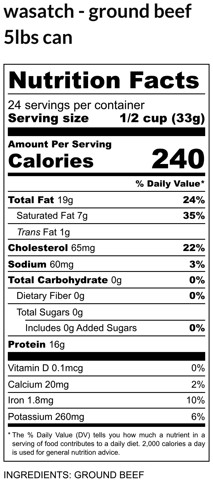 Freeze-Dried Ground Beef — 28 oz | 24 Servings